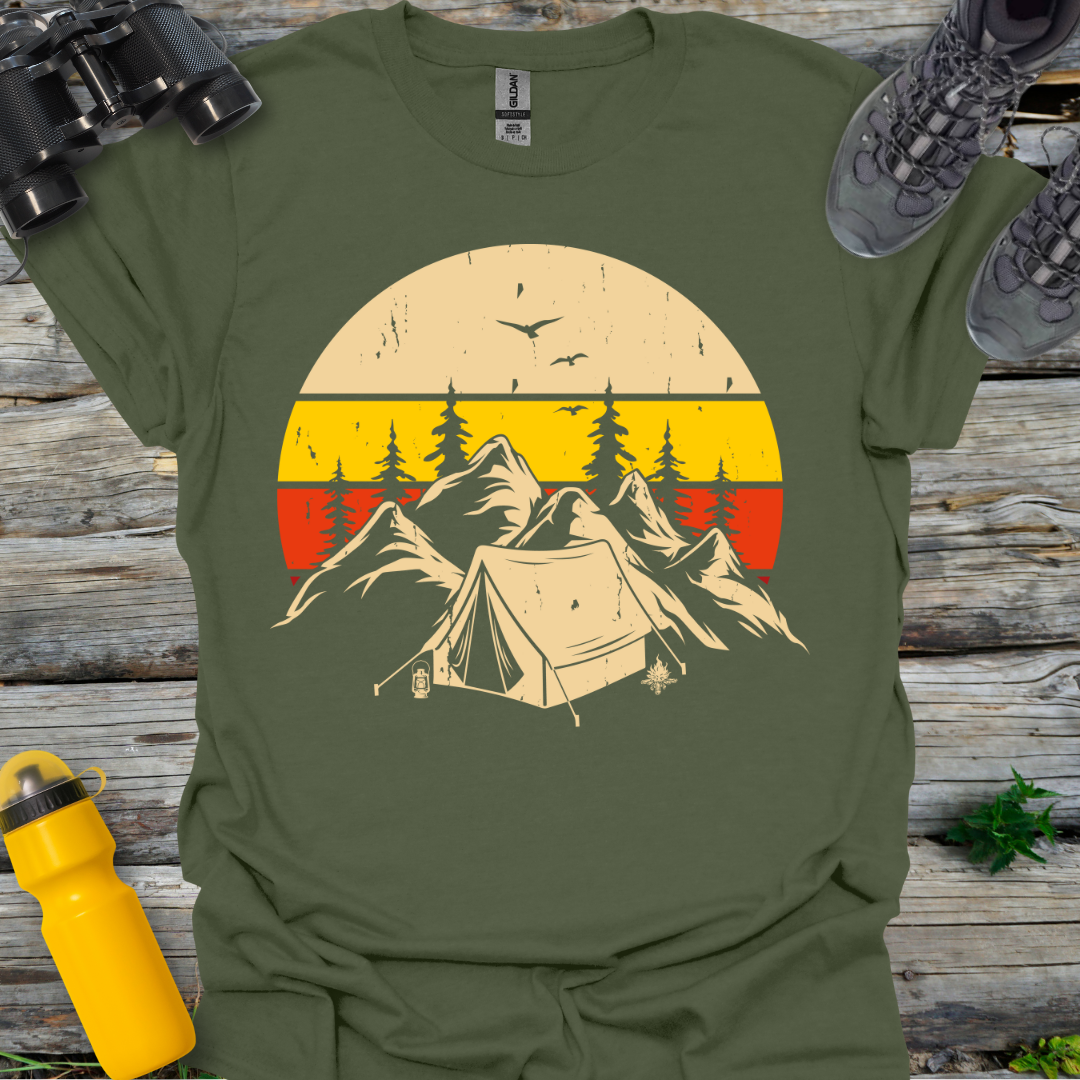 Camping Mountain Silhouette T-Shirt