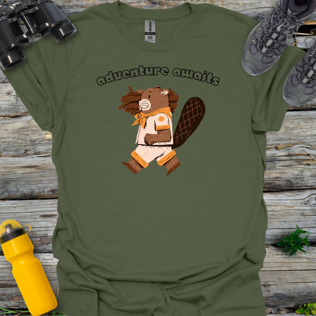 Adventure Awaits Beaver T-Shirt