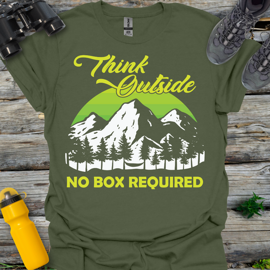 Think Outside No Box Required Mountain T-Shirt